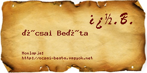 Ócsai Beáta névjegykártya