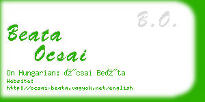 beata ocsai business card